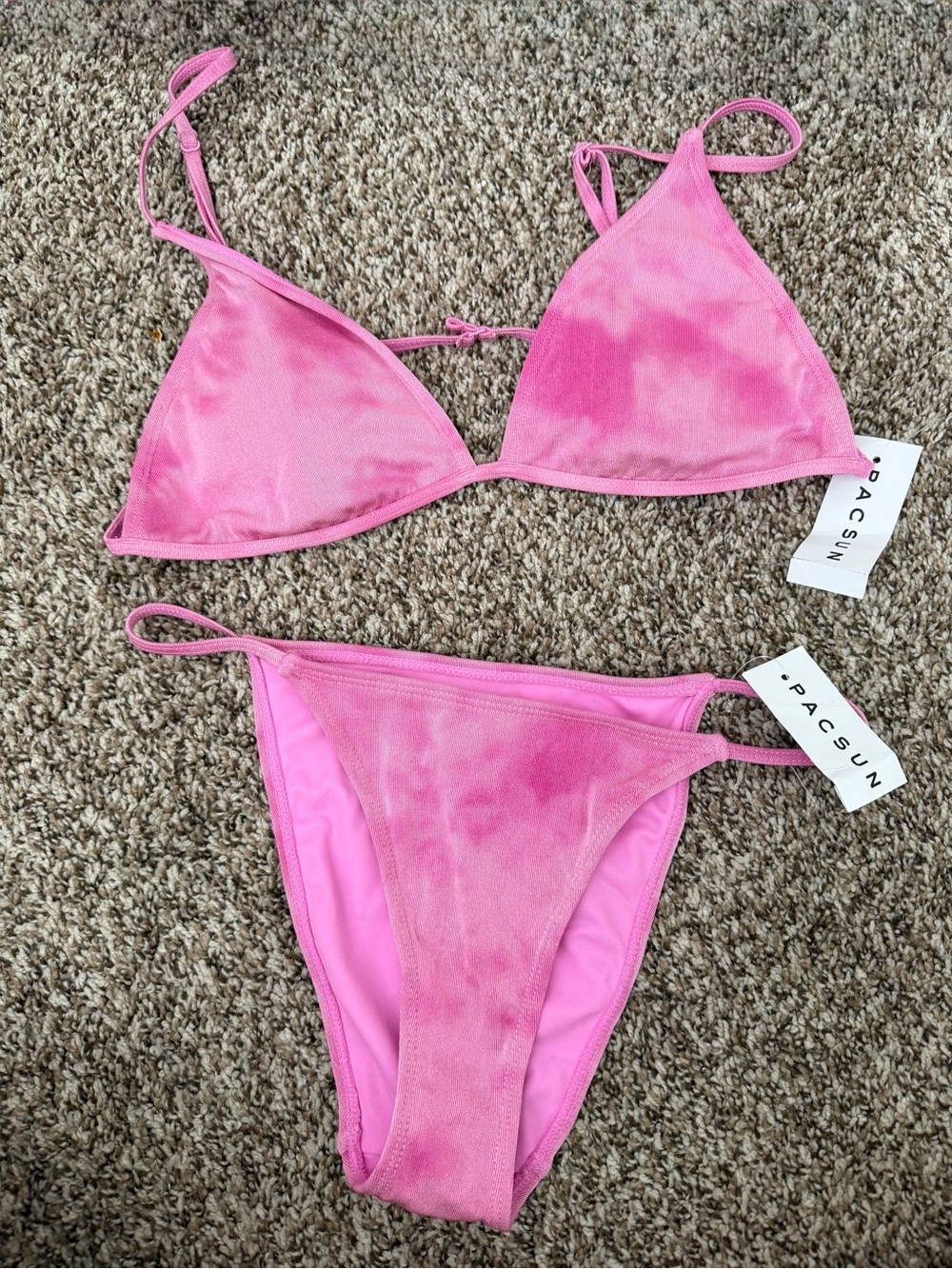 NWT Kendall & Kylie Tie-Dye Triangle Bikini Set